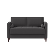 Pemberly Row Modern Loveseat in Heather Gray Fabric Upholstery