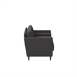 Pemberly Row Modern Loveseat in Heather Gray Fabric Upholstery