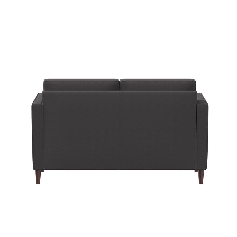 Pemberly Row Modern Loveseat in Heather Gray Fabric Upholstery