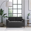 Pemberly Row Modern Loveseat in Heather Gray Fabric Upholstery