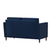 Pemberly Row Contemporary Loveseat in Navy Blue Fabric Upholstery