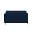 Pemberly Row Contemporary Loveseat in Navy Blue Fabric Upholstery