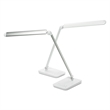 Pemberly Row Contemporary Plastic LED Desk Lamp in Silver Finish