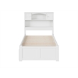 Pemberly Row Twin XL Solid Wood Bed with Storage Drawers in White