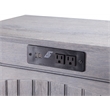 Pemberly Row Solid Wood Side Table with Device Charger in Driftwood
