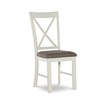 Pemberly Row Wood Set of Two X-Back Dining Side Chairs in Vanilla White