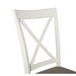 Pemberly Row Wood Set of Two X-Back Dining Side Chairs in Vanilla White