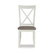 Pemberly Row Wood Set of Two X-Back Dining Side Chairs in Vanilla White