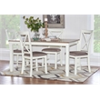 Pemberly Row Wood Set of Two X-Back Dining Side Chairs in Vanilla White