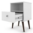 Pemberly Row Contemporary 1-Drawer Solid Wood End Table in White