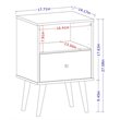 Pemberly Row Contemporary 1-Drawer Solid Wood End Table in White