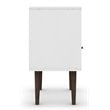 Pemberly Row 1-Drawer Solid Wood End Table in White / Rustic Brown