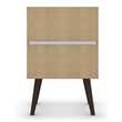 Pemberly Row 1-Drawer Solid Wood End Table in White / Rustic Brown