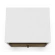 Pemberly Row 1-Drawer Solid Wood End Table in White / Rustic Brown