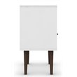 Pemberly Row 1-Drawer Solid Wood End Table in White / Yellow