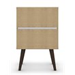Pemberly Row 1-Drawer Solid Wood End Table in White / Yellow