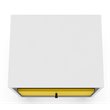 Pemberly Row 1-Drawer Solid Wood End Table in White / Yellow