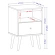 Pemberly Row 1-Drawer Solid Wood End Table in White / Yellow