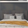 Pemberly Row Modern Tufted Full Panel Headboard in Dark Gray