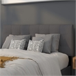 Pemberly Row Modern Tufted Full Panel Headboard in Dark Gray