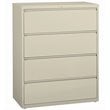 Pemberly Row 42-in Wide Metal 4 Drawer Lateral Filing Cabinet Putty / Beige