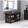 Pemberly Row Modern Utility Mudroom Bench in Espresso Wood Finish