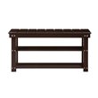 Pemberly Row Modern Utility Mudroom Bench in Espresso Wood Finish