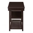 Pemberly Row Modern Utility Mudroom Bench in Espresso Wood Finish