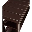 Pemberly Row Modern Utility Mudroom Bench in Espresso Wood Finish