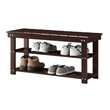Pemberly Row Modern Utility Mudroom Bench in Espresso Wood Finish