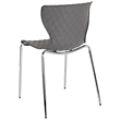 Pemberly Row Contemporary Plastic Dining Side Chair in Gray Finish