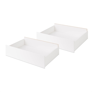 Pemberly Row Modern Storage Drawers on Wheels in White (Set of 2)