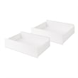 Pemberly Row Modern Storage Drawers on Wheels in White (Set of 2)