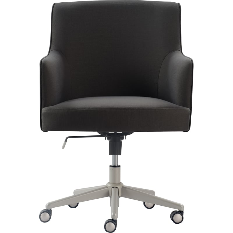 Pemberly Row Contemporary Home Office Chair in Gray Finish Fabric