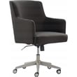 Pemberly Row Contemporary Home Office Chair in Gray Finish Fabric