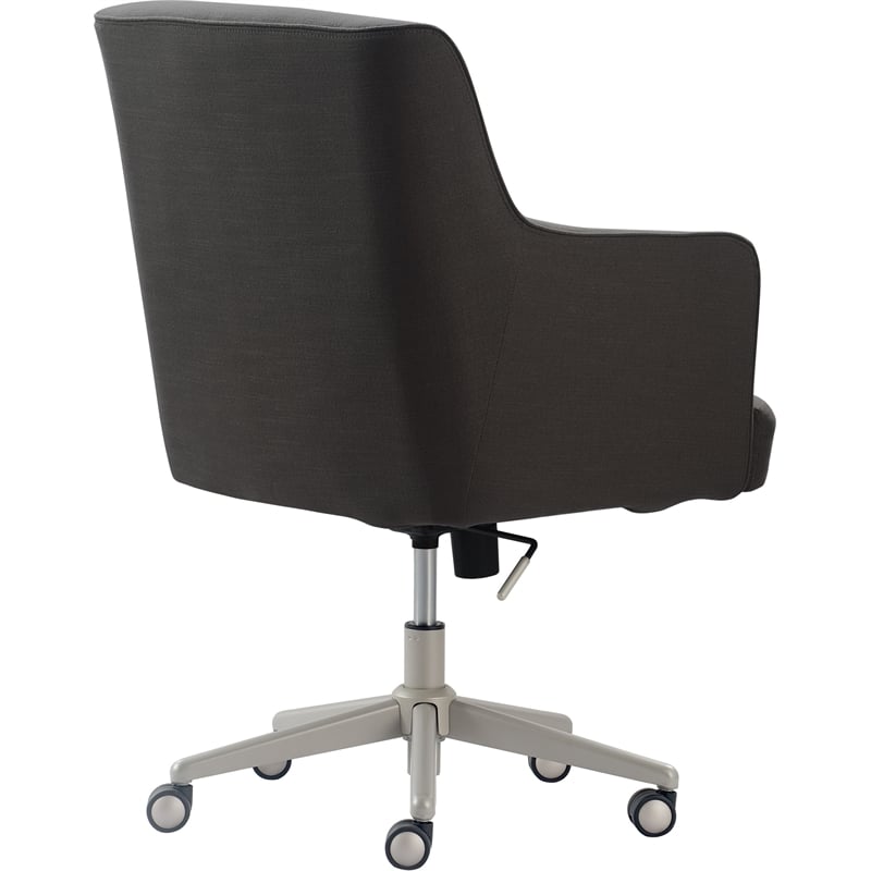 Pemberly Row Contemporary Home Office Chair in Gray Finish Fabric
