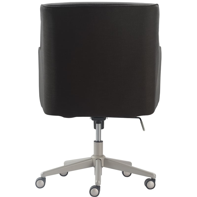 Pemberly Row Contemporary Home Office Chair in Gray Finish Fabric