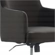 Pemberly Row Contemporary Home Office Chair in Gray Finish Fabric