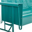 Pemberly Row Modern Metal Gliding Patio Sofa in Turquoise Finish