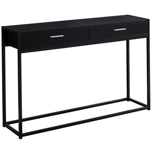Pemberly Row Accent Table Console Entryway Narrow Sofa Bedroom Metal Black