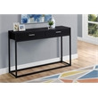 Pemberly Row Accent Table Console Entryway Narrow Sofa Bedroom Metal Black