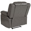 Pemberly Row Contemporary Upholstered Leather Recliner in Gray