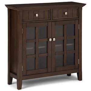 Pemberly Row Wood 36&quot Transitional Entryway Cabinet in Natural Brown