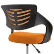 Pemberly Row Ergonomic Adjustable Swivel Mesh Fabric Drafting Chair in Orange