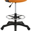 Pemberly Row Ergonomic Adjustable Swivel Mesh Fabric Drafting Chair in Orange