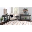 Pemberly Row Contemporary Long Wood Console Table in Gray Finish