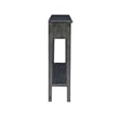 Pemberly Row Contemporary Long Wood Console Table in Gray Finish