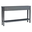 Pemberly Row Contemporary Long Wood Console Table in Gray Finish