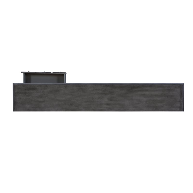Pemberly Row Contemporary Long Wood Console Table in Gray Finish