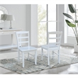 Pemberly Row Set of Two Solid Wood Ladderback Chairs in White